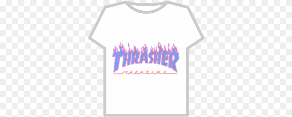 Purple Fire Thrasher Logo Roblox Flame Thrasher Logo Transparent, Clothing, T-shirt, Shirt Free Png