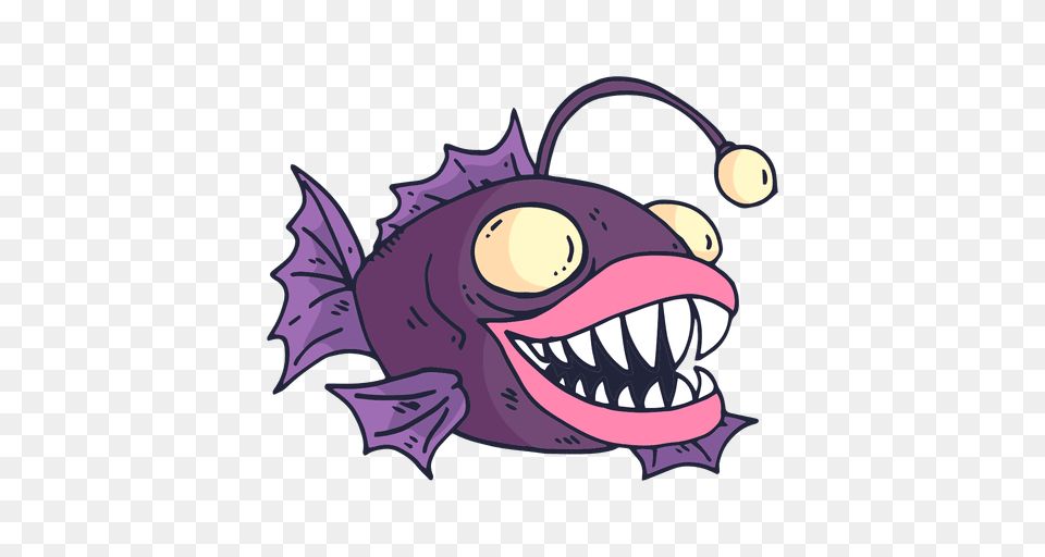 Purple Fish Cartoon, Animal, Sea Life, Shark Png