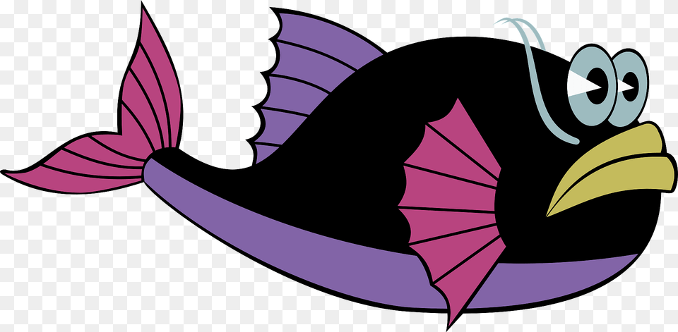 Purple Fish With Big Eyes And Big Lips Clipart, Animal, Sea Life, Shark, Cartoon Png Image