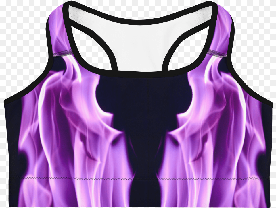Purple Flame Sleeveless, Adult, Female, Person, Woman Free Png