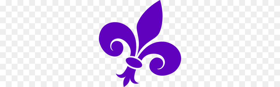 Purple Fleur De Lis On Angle Clip Art, Floral Design, Graphics, Pattern, Symbol Png Image