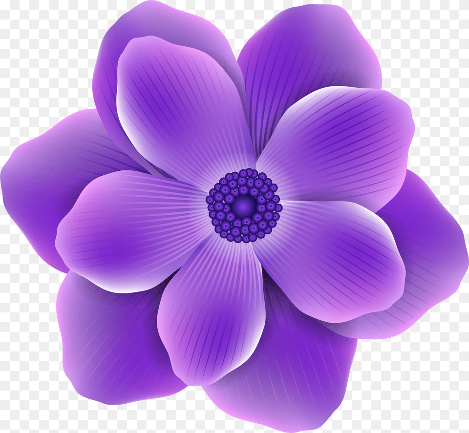 Purple Flower Clip Art Purple Flower Transparent Background Free Png