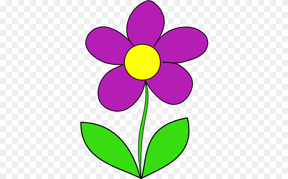 Purple Flower Clip Art Vector Clip Art Online Purple Flower Clip Art, Anemone, Plant, Petal, Daisy Free Png