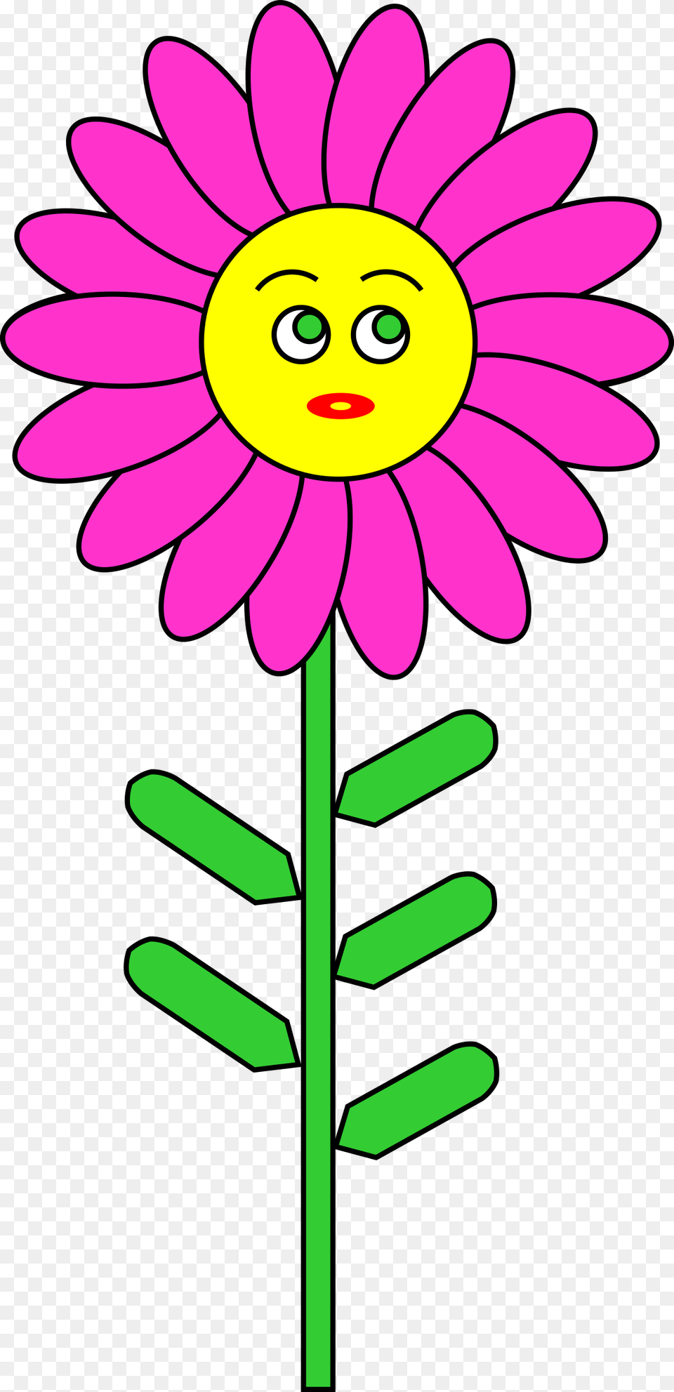 Purple Flower Clipart Stem, Daisy, Plant, Petal, Face Free Transparent Png