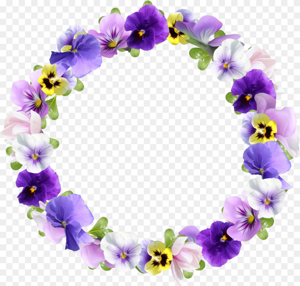 Purple Flower Crown Flowers Round Frame Whosoever Shall Call Upon The Name, Plant, Flower Arrangement, Petal, Geranium Free Png