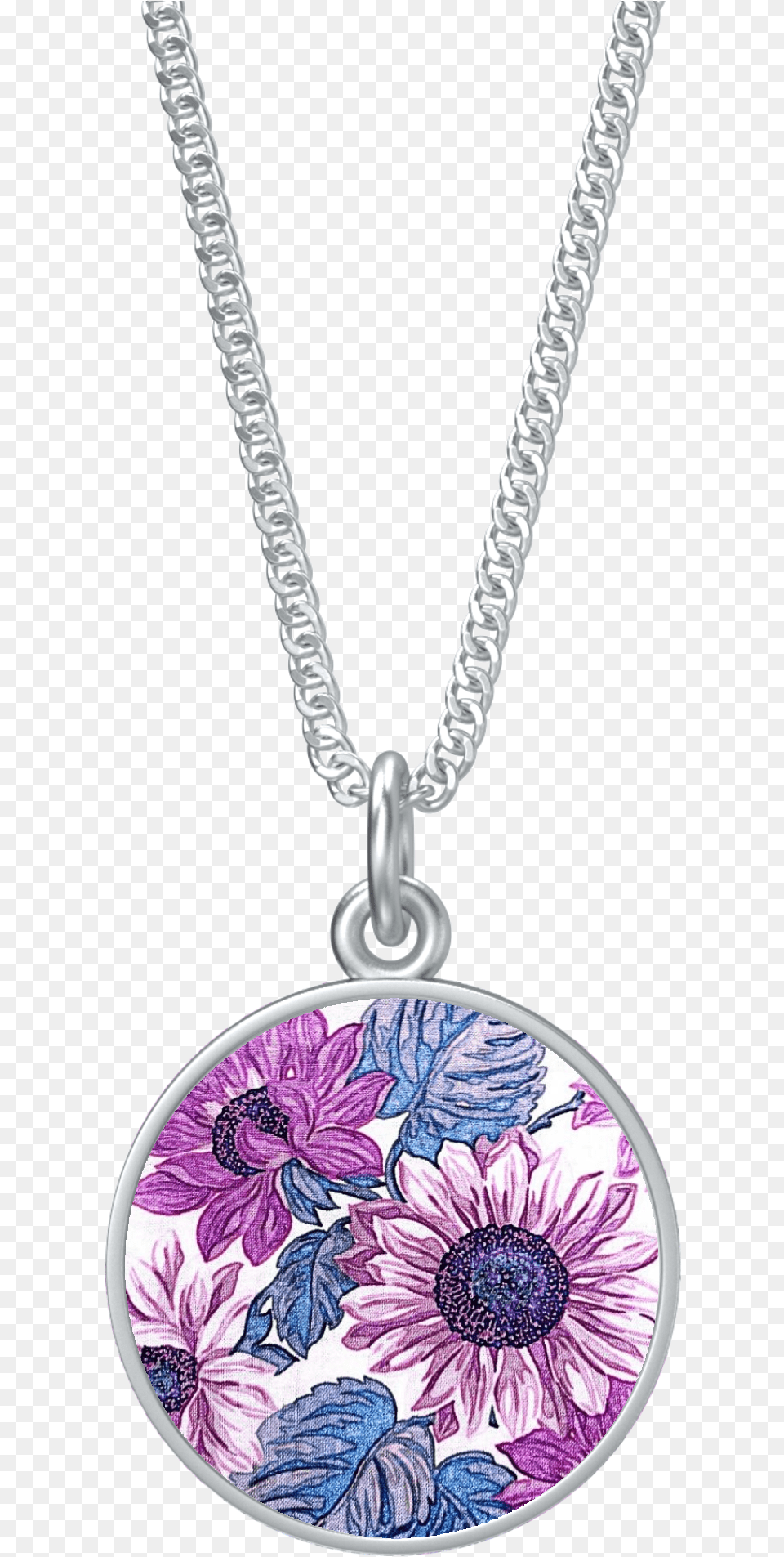 Purple Flower Fields Pendant Necklace, Accessories, Jewelry Free Png