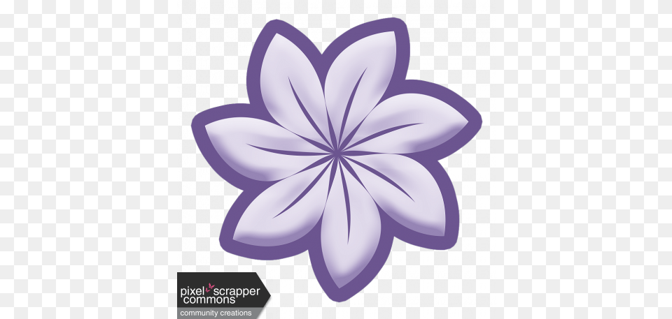 Purple Flower Graphic By Rose Stone Pixel Scrapper Digital, Plant, Petal, Animal, Fish Free Png