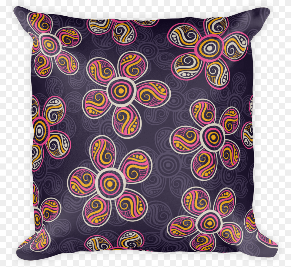 Purple Flower Pattern Pillow Password Diary Paperback Author Larays Smart Journals, Cushion, Home Decor, Paisley Png