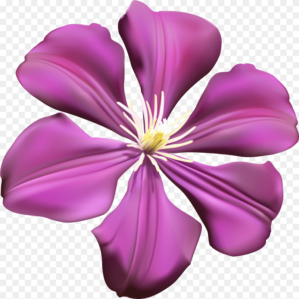 Purple Flower Purple Flower Transparent Clip Art Image Clipart For Flowers Transparent Background Free Png