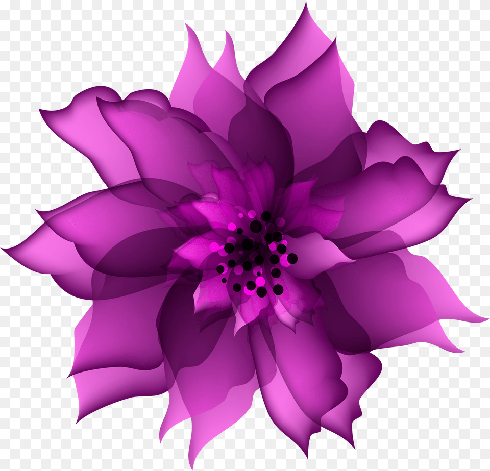 Purple Flower Vine Clipart Transparent Background Blue Flower Transparent Png