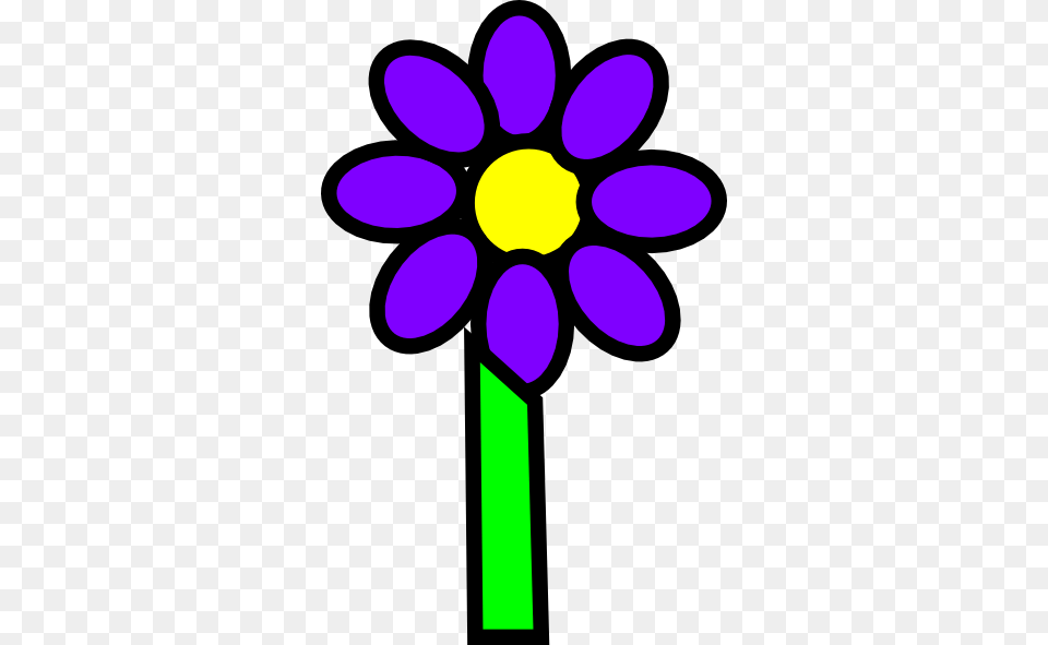 Purple Flower With Stem Clip Art, Daisy, Plant, Dahlia, Anemone Png