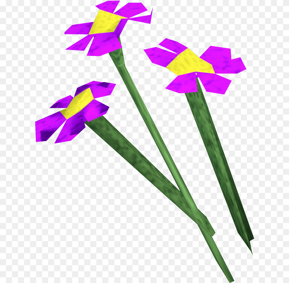 Purple Flowers Runescape Flowers, Flower, Iris, Petal, Plant Free Png