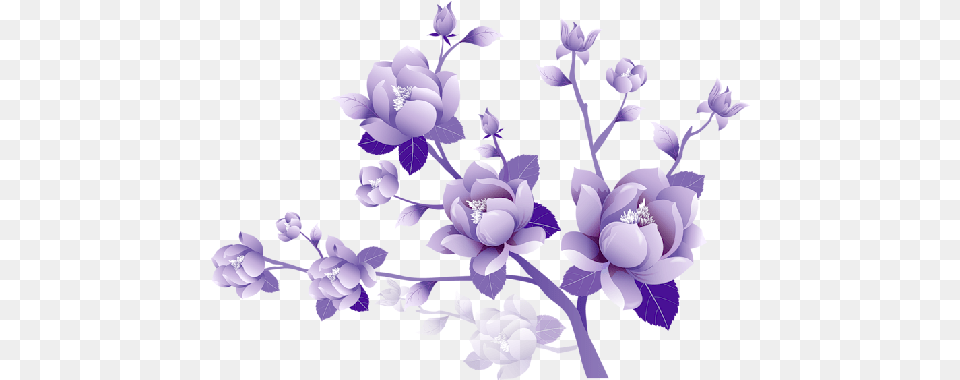 Purple Flowers Wildflowers Transparent Background Purple Flower Transparent, Plant, Art, Graphics, Pattern Free Png Download