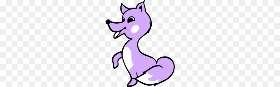 Purple Fox Kid Clip Art, Stencil, Cartoon, Animal, Bear Free Png Download