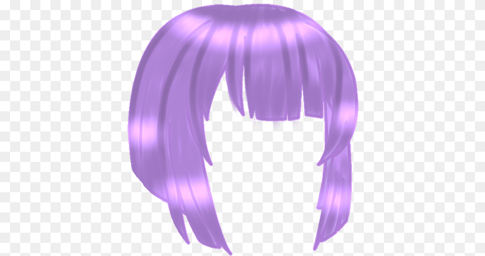 Purple Gacha Cute Short Hair Straight Freetoedit Illustration, Person, Wig Free Transparent Png