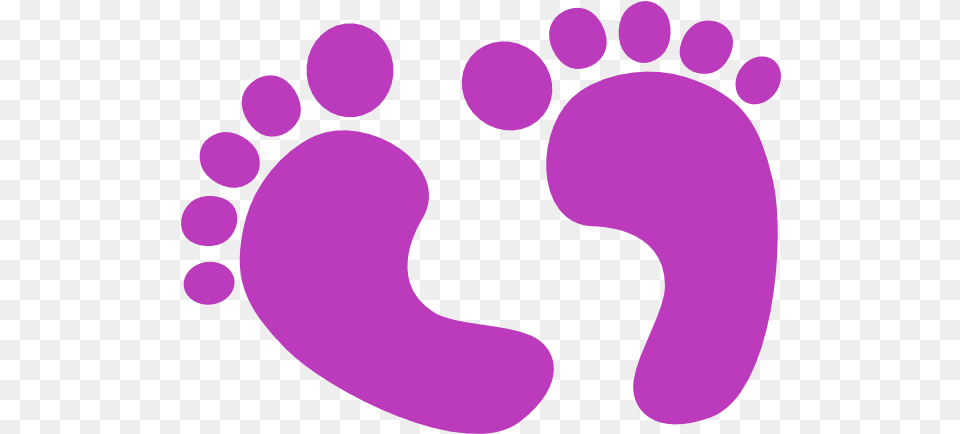 Purple Girl Picture Download Files Gold Baby Feet Clipart, Footprint Png