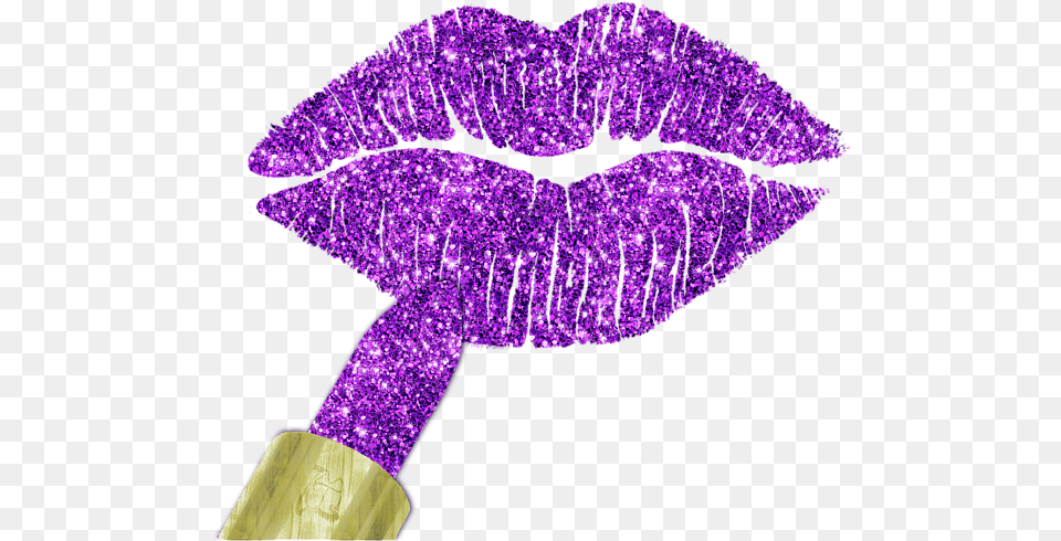 Purple Glitter 3 Image Transparent Glitter Lips Background, Cosmetics, Lipstick Png