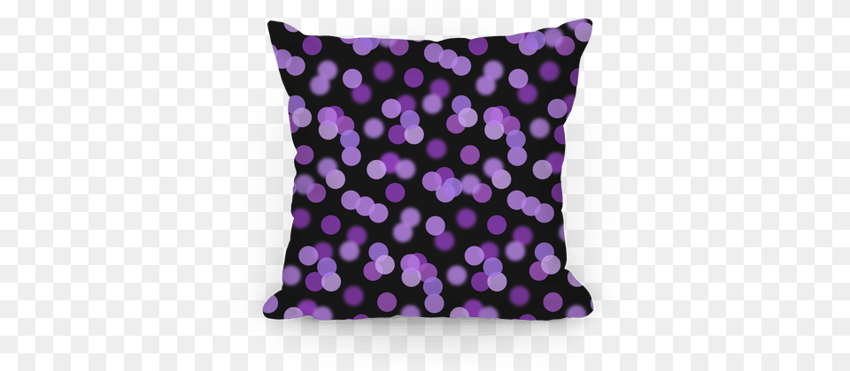 Purple Glitter Bokeh Pattern Pillows Lookhuman Cushion, Home Decor, Pillow Png