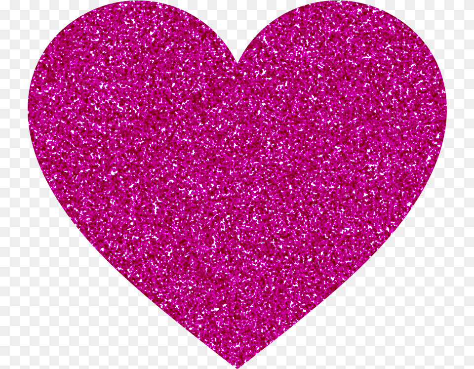 Purple Glitter Heart By Carlyflower Glitter Heart Transparent Background Free Png Download