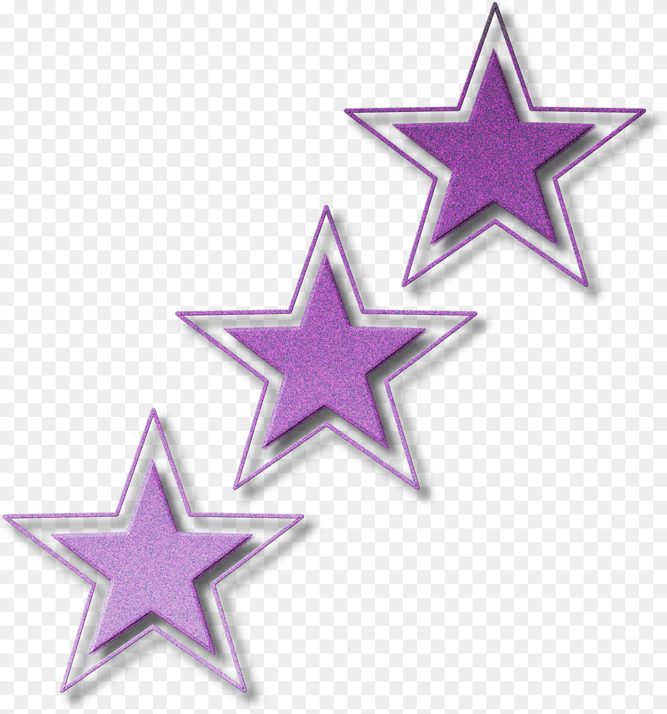 Purple Glitter Star, Star Symbol, Symbol, Dynamite, Weapon Free Png Download