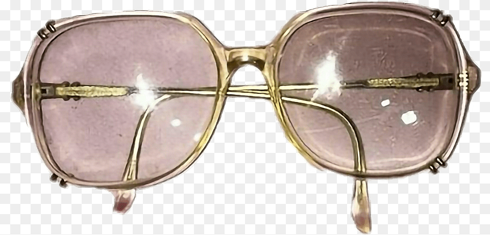 Purple Gold Sunglasses Polyvore Aesthetic Vintage Glasses, Accessories Free Png