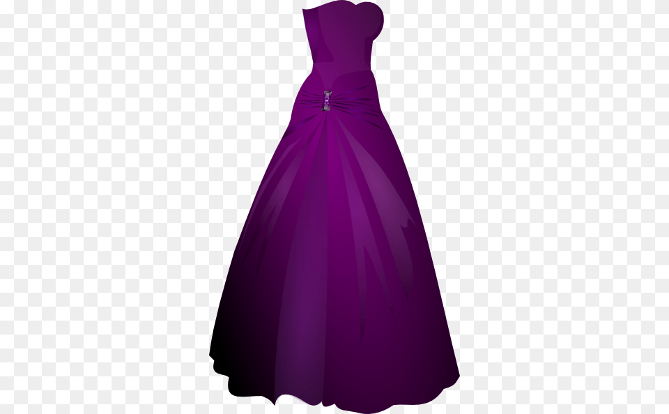 Purple Gown Clip Art, Clothing, Dress, Evening Dress, Fashion Png Image