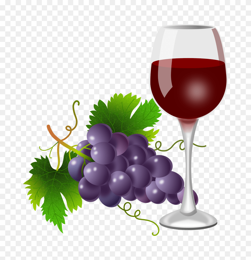 Purple Grapes And Wine Glass Clipart Everyday Foods, Alcohol, Red Wine, Produce, Plant Free Png