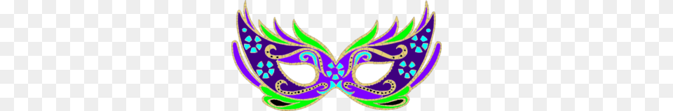 Purple Green Blue Masquerade Mask, Carnival, Crowd, Person, Mardi Gras Free Png