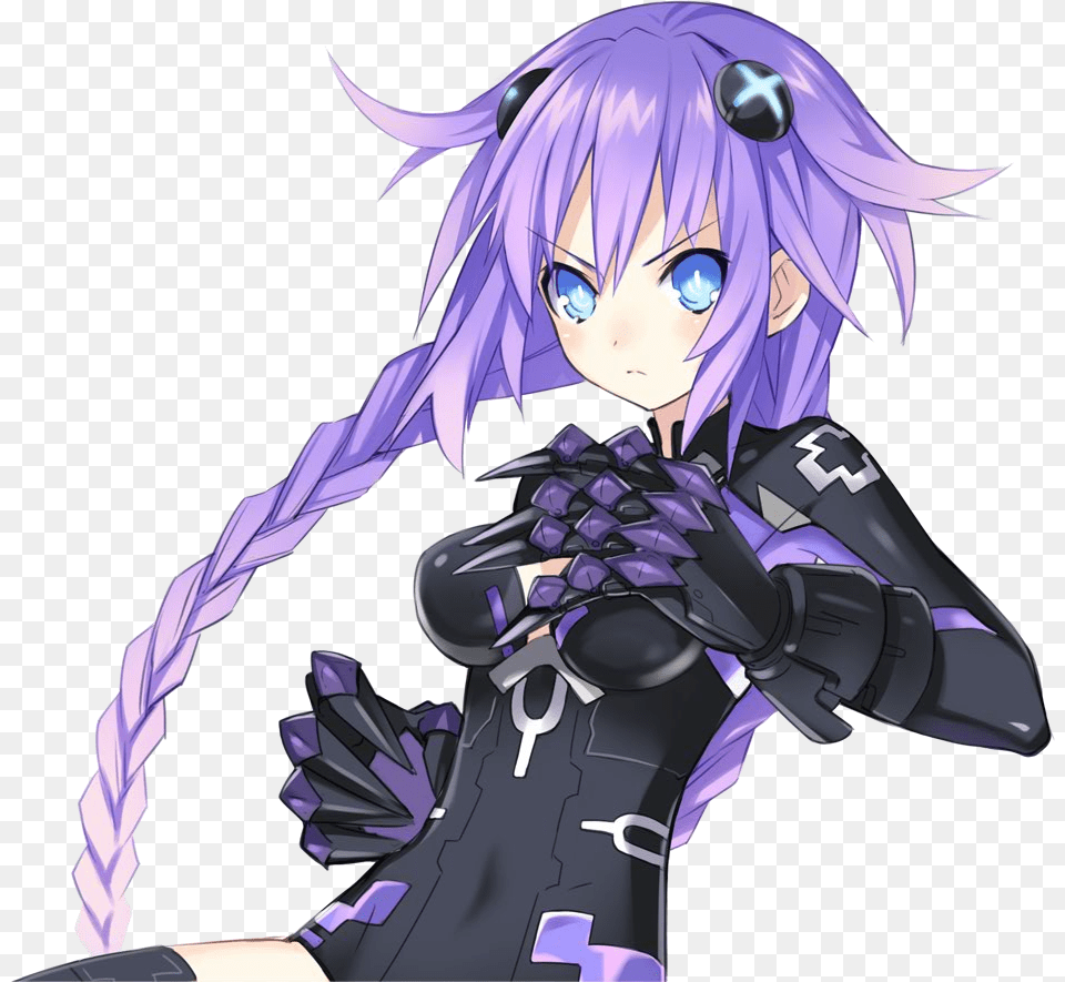 Purple Hair Image Hyperdimension Neptunia Neptune Transformation, Book, Comics, Person, Publication Free Png Download