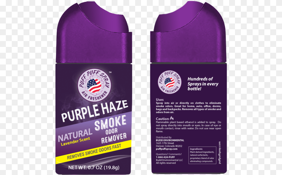 Purple Haze Smoke Remover Purple Haze, Bottle, Cosmetics Free Png Download