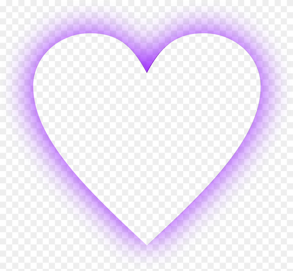Purple Heart Border Love Neon Sticker By U200eu200eu200eu200e Girly Free Png