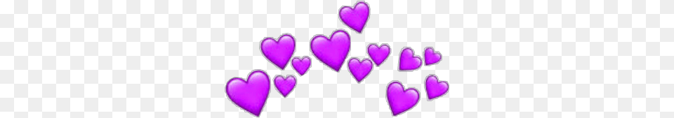 Purple Heart Crown Emoji Sticker Freetoedit Transparent Red Heart Crown, Flower, Petal, Plant, Appliance Png