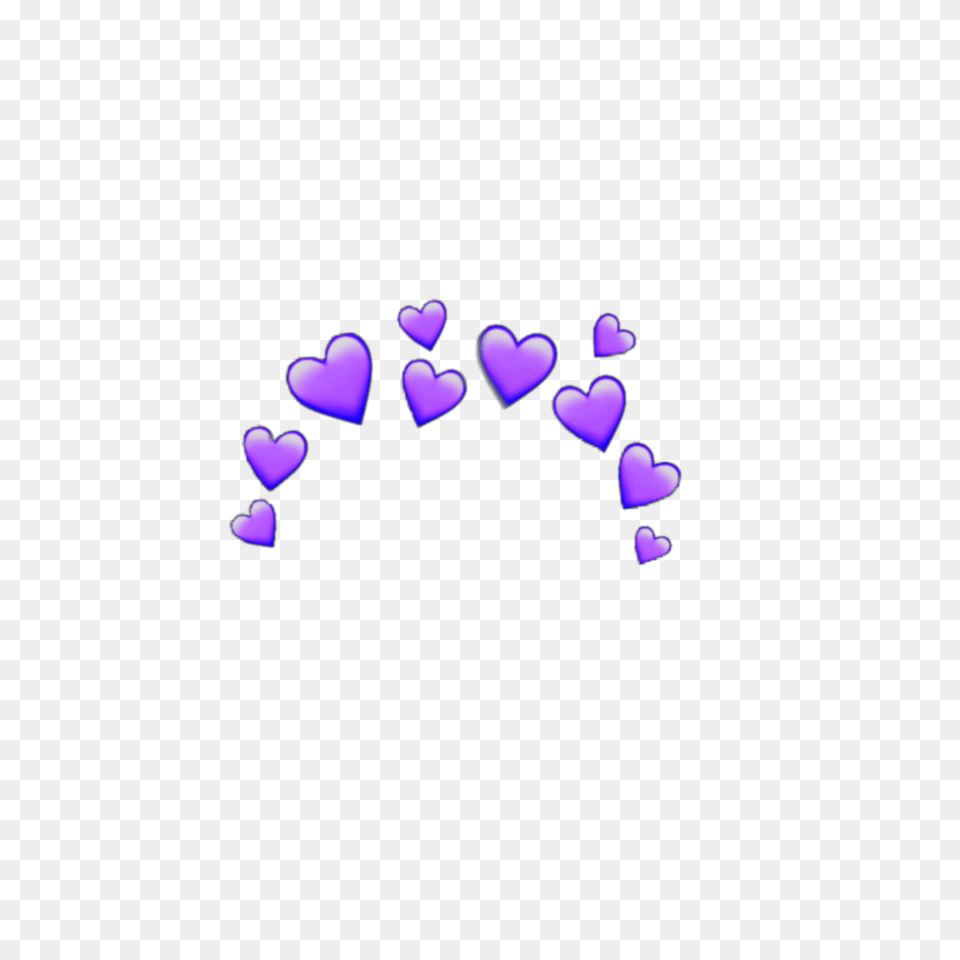 Purple Heart Crown Heartcrown Emoji Iphone Random Stick Png