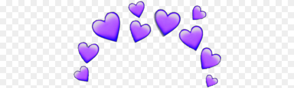 Purple Heart Crown Heartcrown Emoji Iphone Random Stick Transparent Heart Crown, Symbol Free Png Download