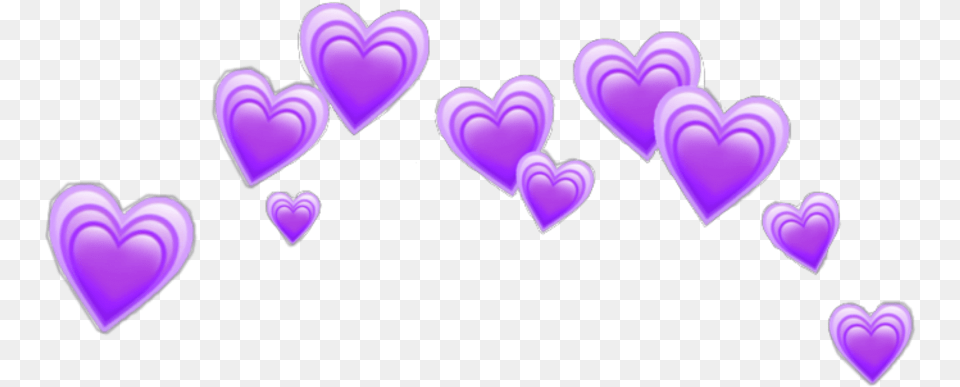 Purple Heart Emoji Crown Galaxy Girl Boy Aesthetic Heart Emoji Crown Free Png