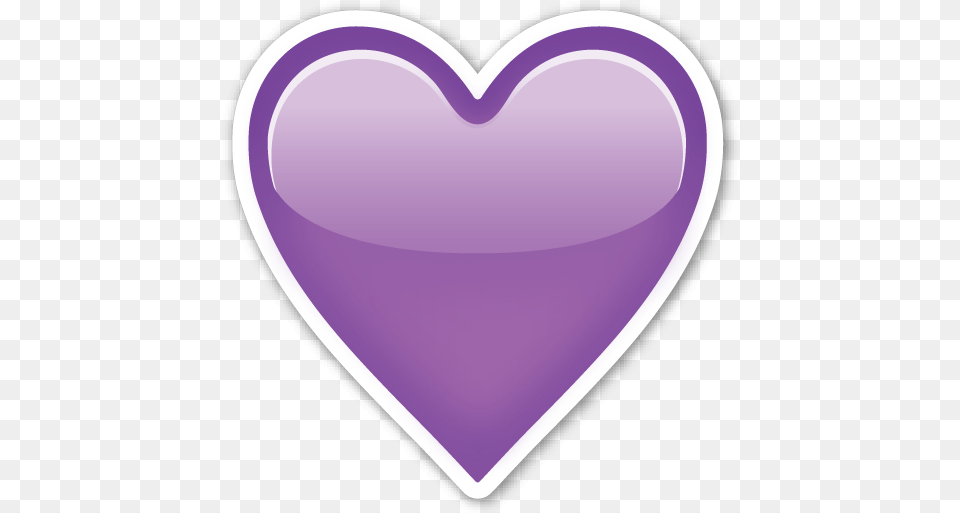 Purple Heart Emoji Ios Heart Emoji Sticker Free Png