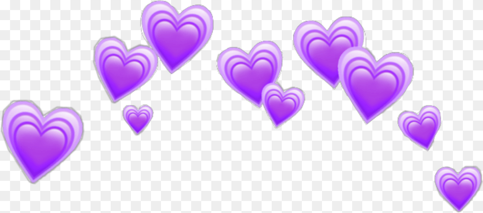 Purple Heart Emoji Kingbjgmctborg Blue Heart Crown Transparent Png Image