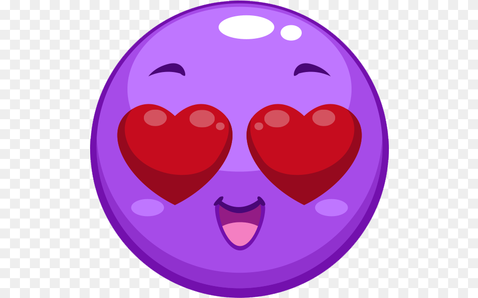 Purple Heart Eyes Emoji Clipart Full Size Clipart Purple Heart Eye Emoji, Balloon, Face, Head, Person Free Png Download