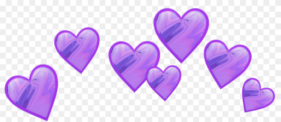 Purple Heart Hearts Purpleheart Emoji Crown Purple Heart Emoji Crop Free Png