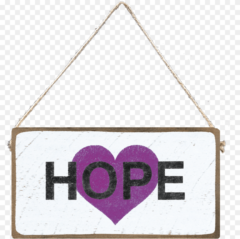 Purple Heart Hope Mini Plank Decorative, Symbol, Accessories, Bag, Handbag Free Transparent Png