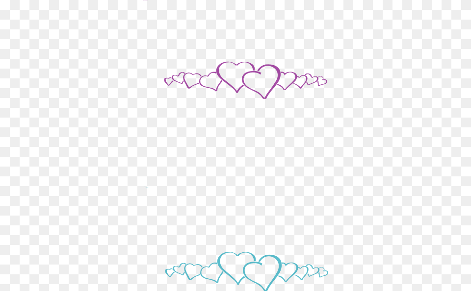 Purple Heart Line Border Free Png Download