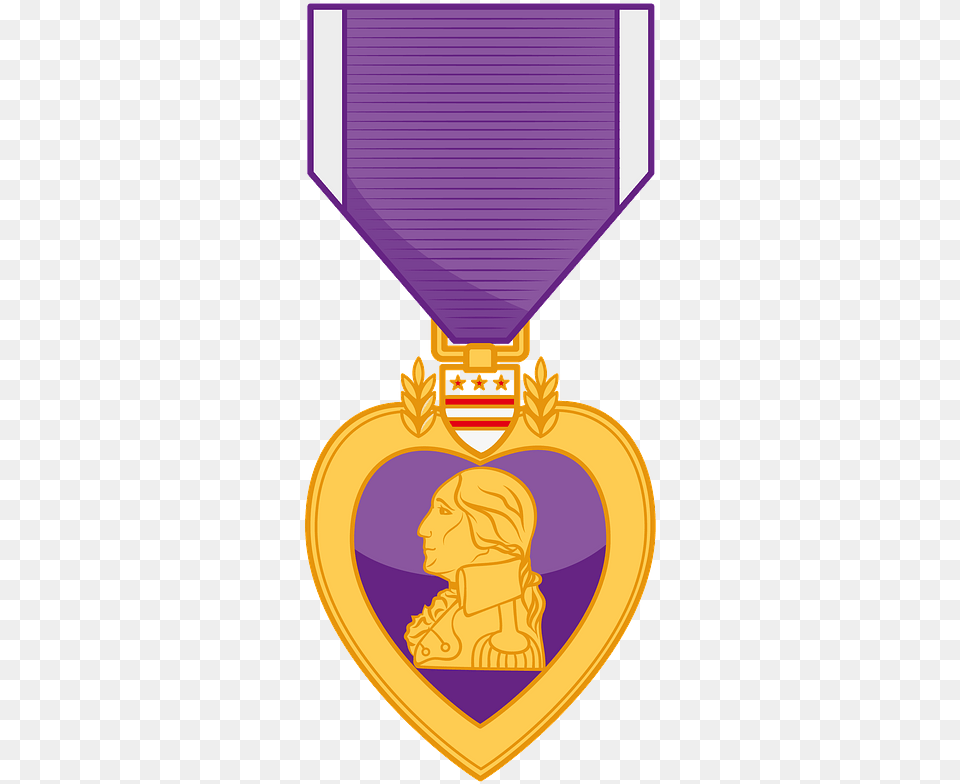 Purple Heart Medal Clipart Download Purple Heart Logo Vector, Gold, Baby, Person, Face Free Transparent Png