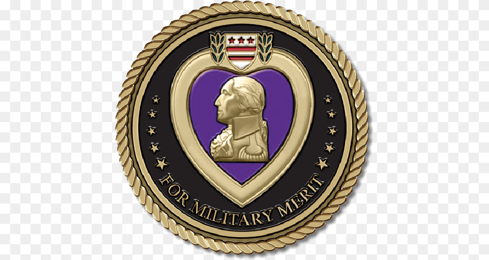Purple Heart Medallion Purple Heart Second Award, Badge, Symbol, Logo, Emblem Free Transparent Png