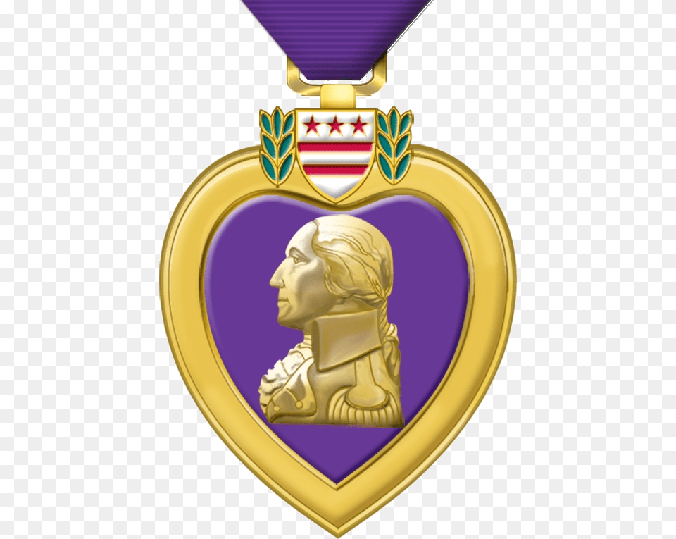 Purple Heart Military Award, Gold, Adult, Female, Person Png