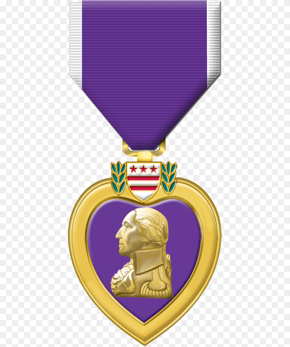 Purple Heart Military Purple Heart, Gold, Adult, Female, Person Free Png