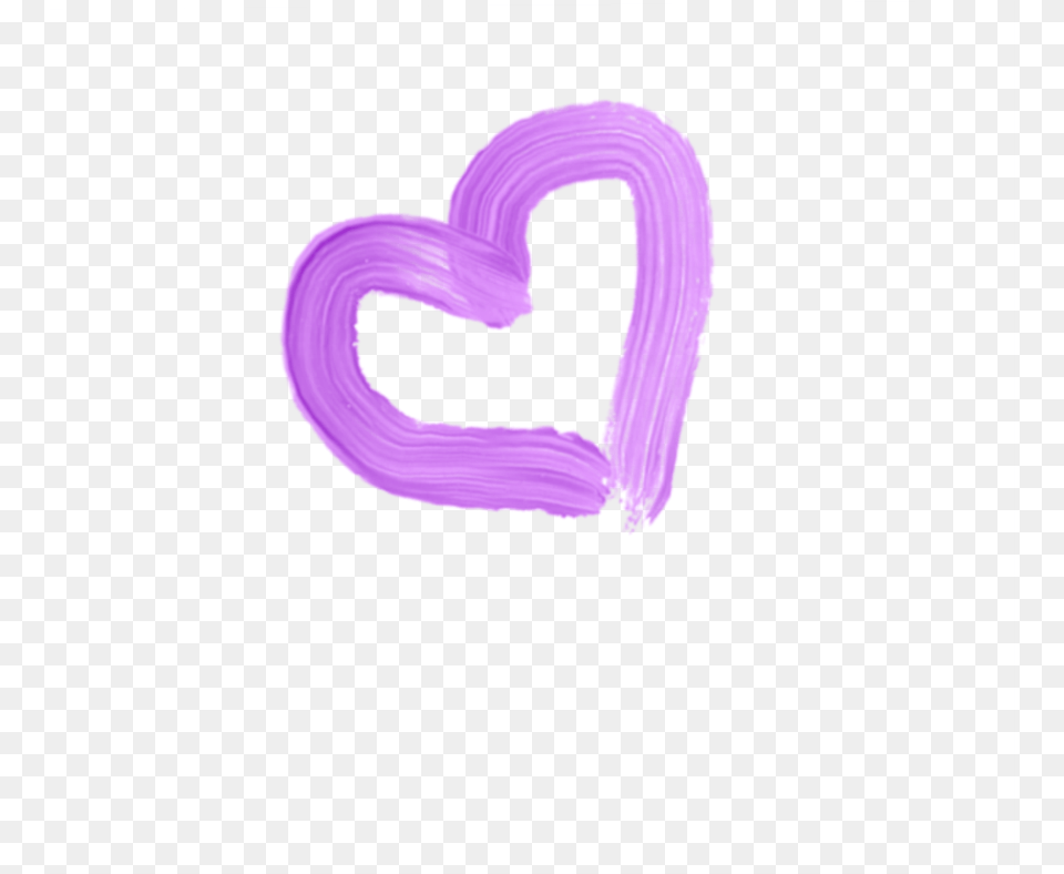 Purple Heart Painting Sticker Cute Love Cute Purple Heart, Symbol, Text Png Image