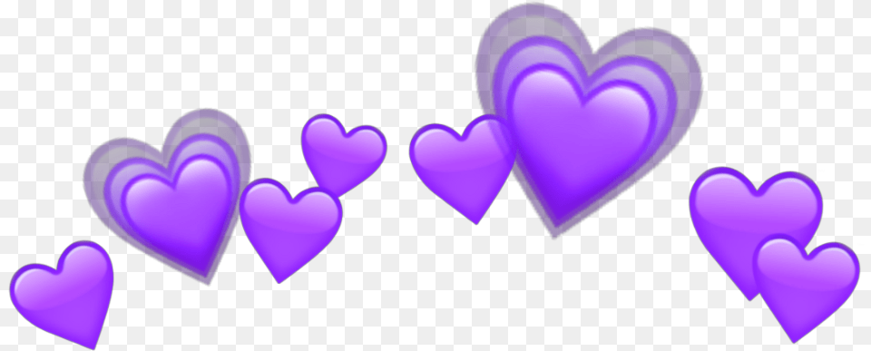 Purple Heart Purpleheart Heartpurple Crown Emojis Heart Emojis Transparent Png