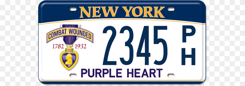 Purple Heart Recipient New York License Plates, License Plate, Transportation, Vehicle Free Png