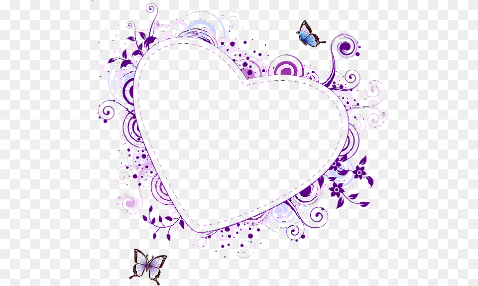 Purple Heart Transparent Frame Heart Frame, Art, Graphics, Pattern Png