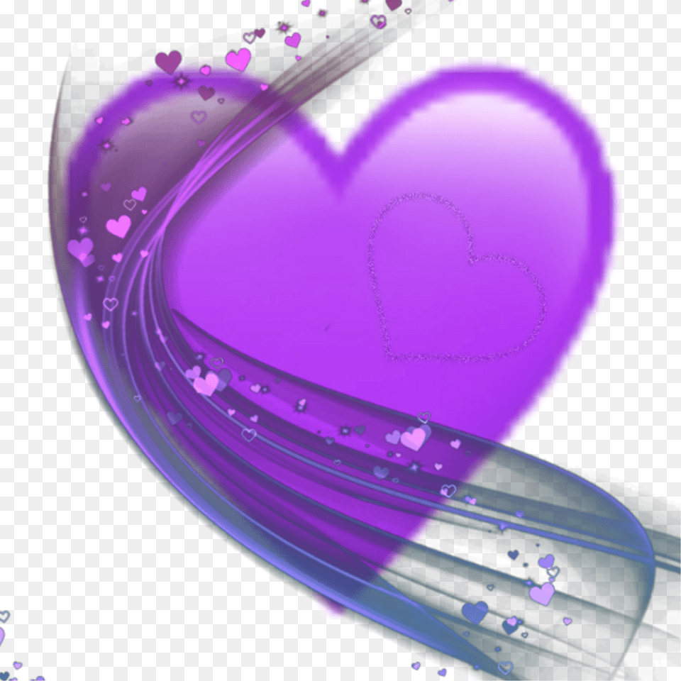 Purple Hearts, Heart, Art, Graphics Png